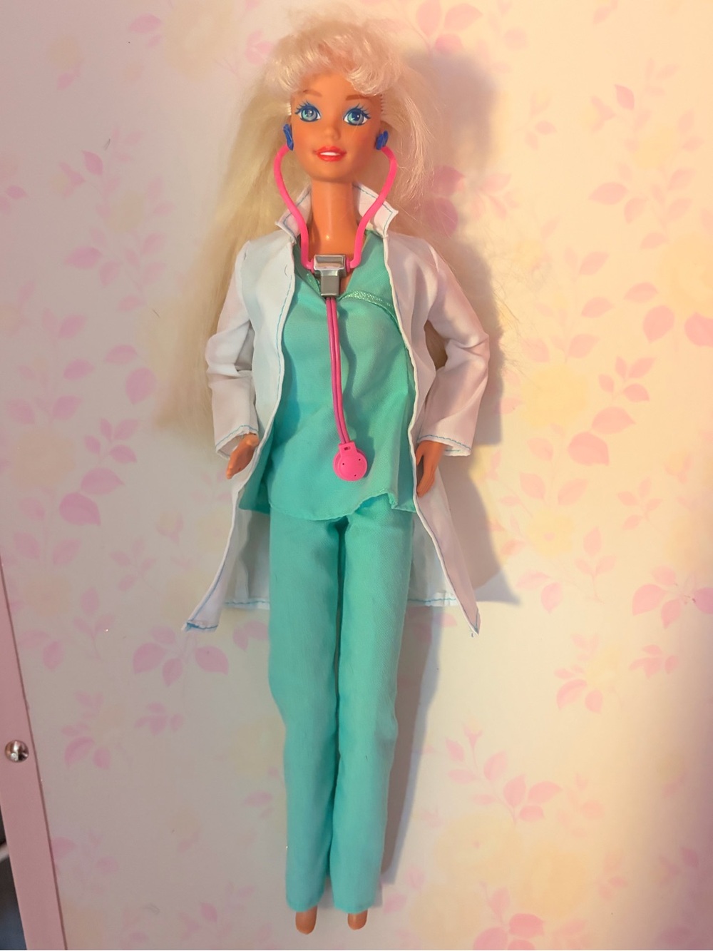 Working 1993 Mattel Career Collection Dr. Barbie doll redressed